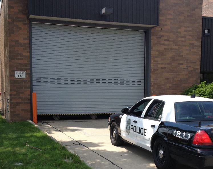 commercial overhead door police