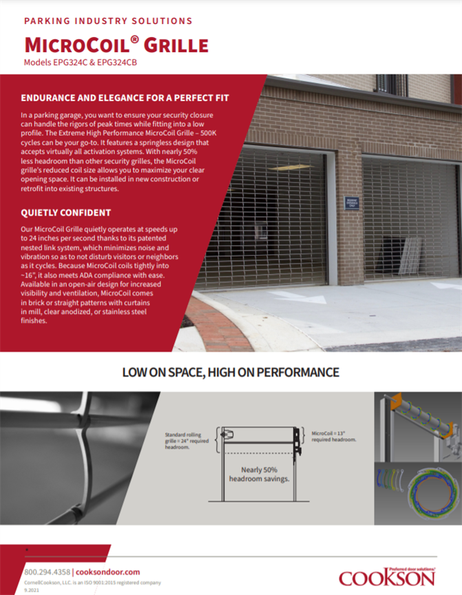 Parking MicroCoil Grille Cookson Parking MicroCoil Grille Cookson