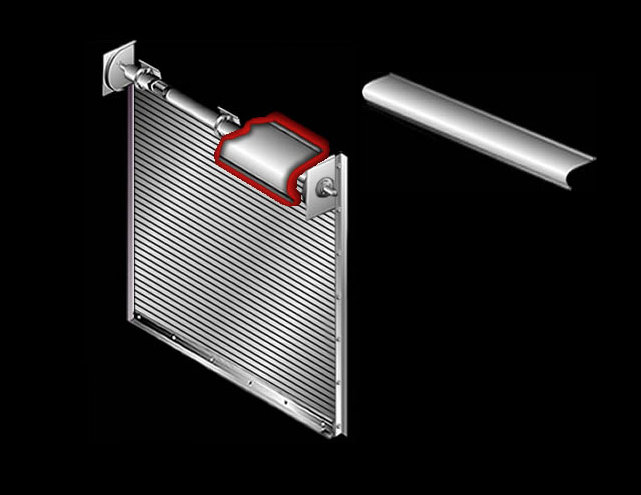 coil-hood on rolling door
