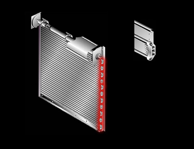 curtain-endlocks on rolling door 