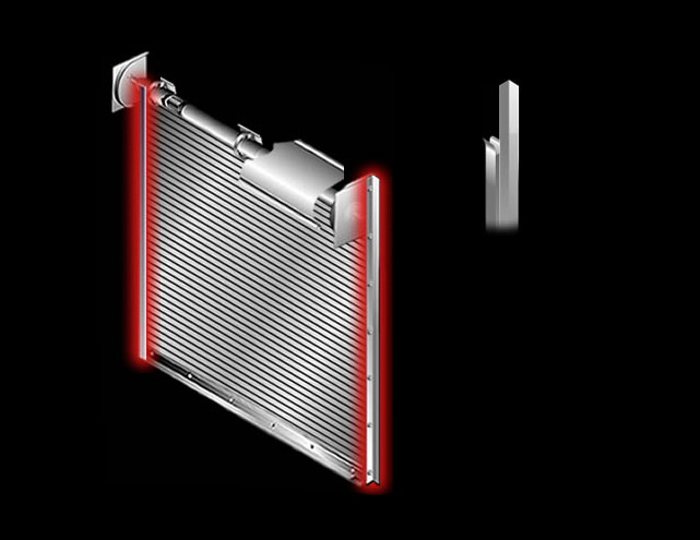 door-guides on rolling door 