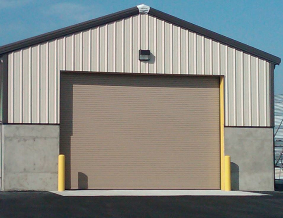 industrial garage door tan